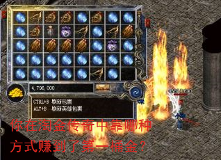 你在淘金传奇中靠哪种方式赚到了第一桶金? 你在淘金传奇中靠哪种方式赚到了第一桶金?